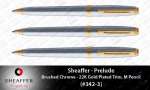 ( SHEAFFER )  " Authorized Distributor SHEAFFER Indonesia  " Sheaffer Prelude Brushed Chrome-GT # 342-3 Mechanical Pencil SOUVENIRS / PROMOTION / MERCHANDISE