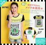 Kaos Wanita Coffee Addict