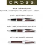 ( CROSS )  " Authorised Distributor PEN CROSS INDONESIA  " PEN CROSS APOGEE HERRINGBONE Ballpoint / Rollerball Pen Souvenir / Merchandise / Promotion