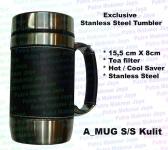 SOUVENIR MUG KULIT S/ S,  Corporate Gift ,  Mug Souvenir / Tumbler Souvenir ,  Mug Merchandise