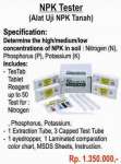 NPK Tester,  Alat Uji kadar NPK Pupuk : Contact : HP 08211 2015 928,  e-mail : k111222555@ yahoo.com