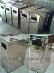 Tempat Sampah Stainless Kotak | Tong Sampah Stainless Kotak | Bak Sampah Stainless Kotak